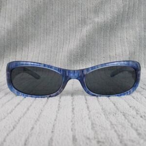New Divine Eyewear Kali Blue Silver Striped/Smoke Sunglasses Women's NWT